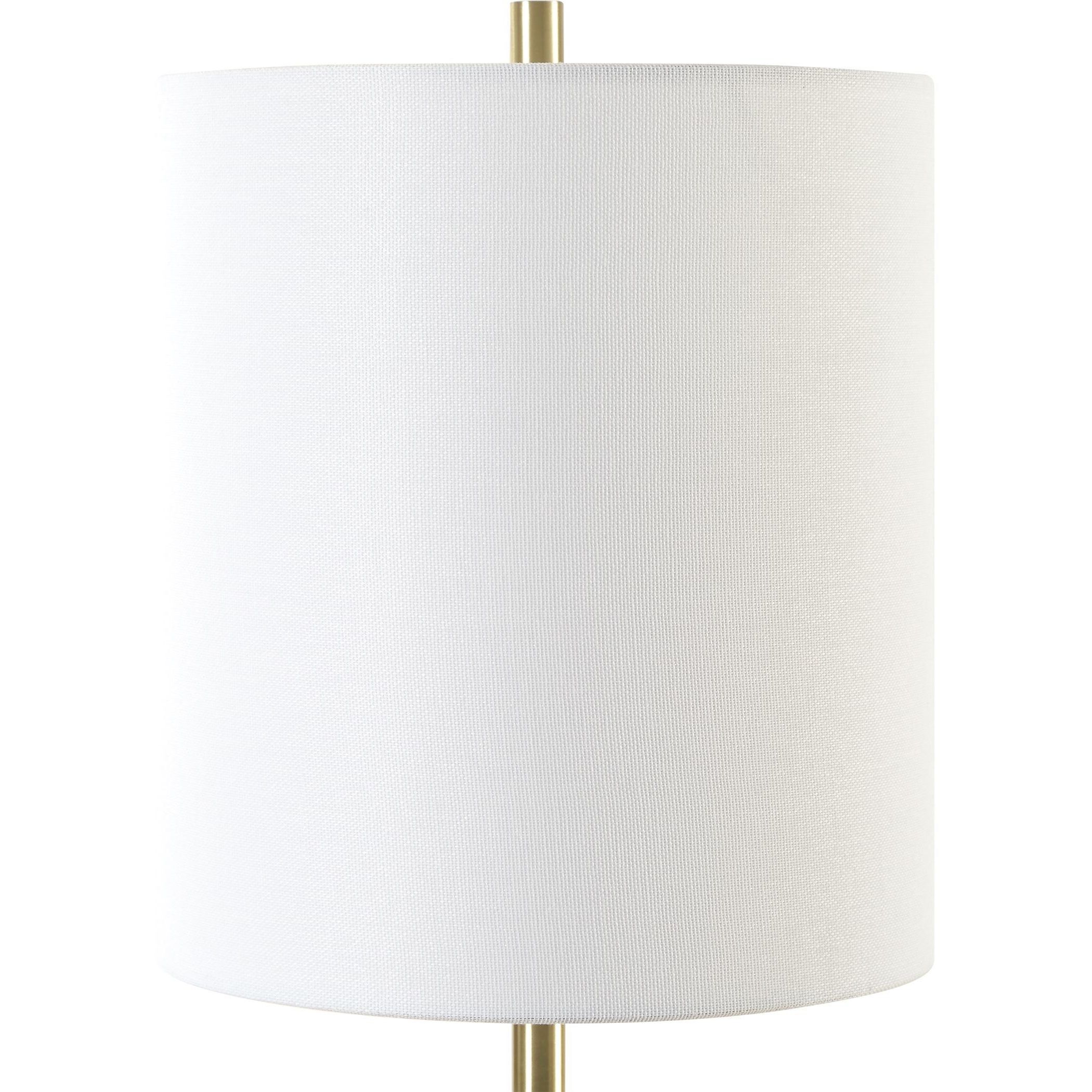 Enigma 20 inch 100.00 watt Smoky Teal Blue Art Glass and Brass Buffet Lamp Portable Light