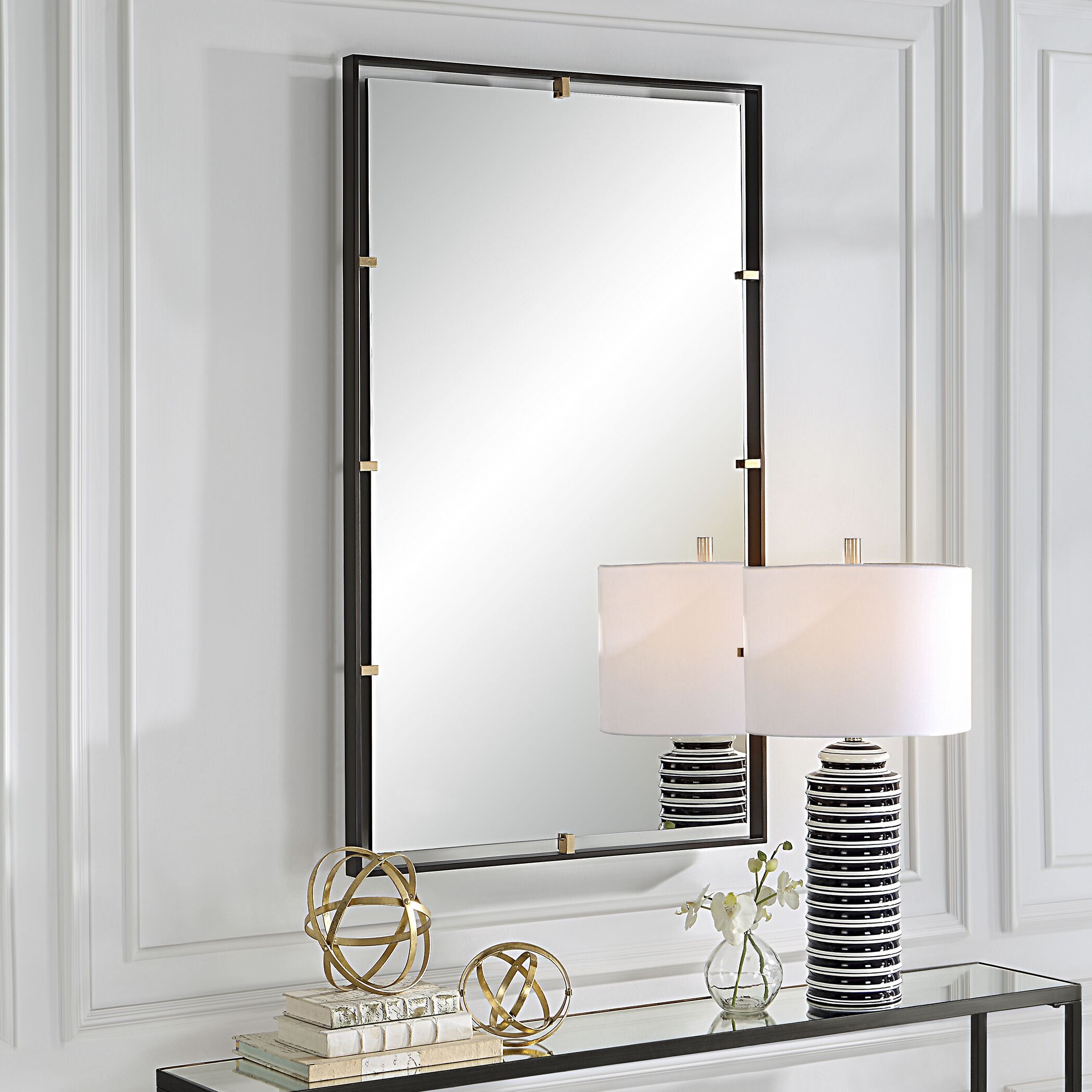 Egon 50 X 29.88 inch Aged Bronze and Warm Gold Mirror