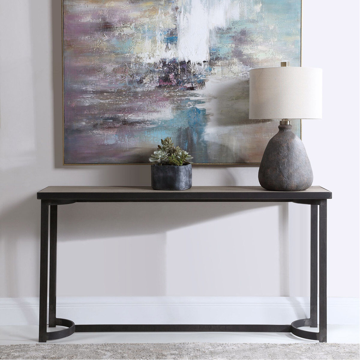Basuto 62 inch Steel Console Table
