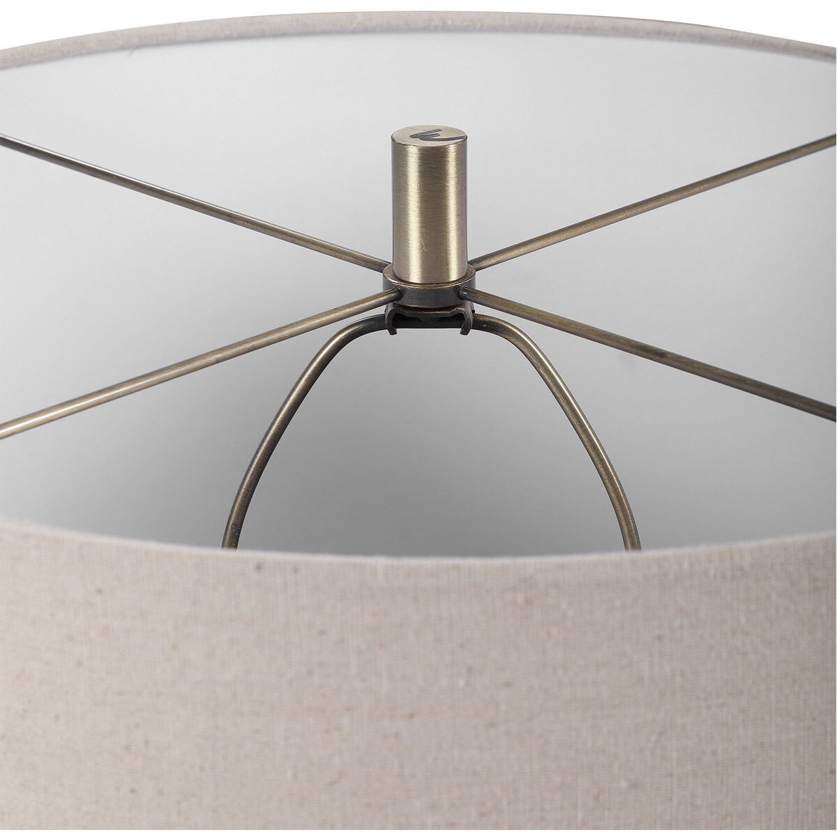 Prospect 22 inch 150 watt Brown/Taupe/Cream/Blue Ceramic Accent Lamp Portable Light