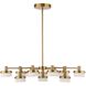 Wedge 12 Light 40.63 inch Warm Brass Chandelier Ceiling Light