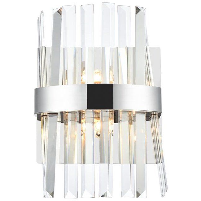 Serephina 2 Light 8 inch Chrome Bath Sconce Wall Light