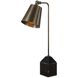 Hutchinson 24 inch 60 watt Golden Bronze and Black Marble Desk Lamp Portable Light