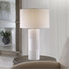 Patchwork 28 inch 150.00 watt Satin White Glaze and Brushed Nickel Table Lamp Portable Light