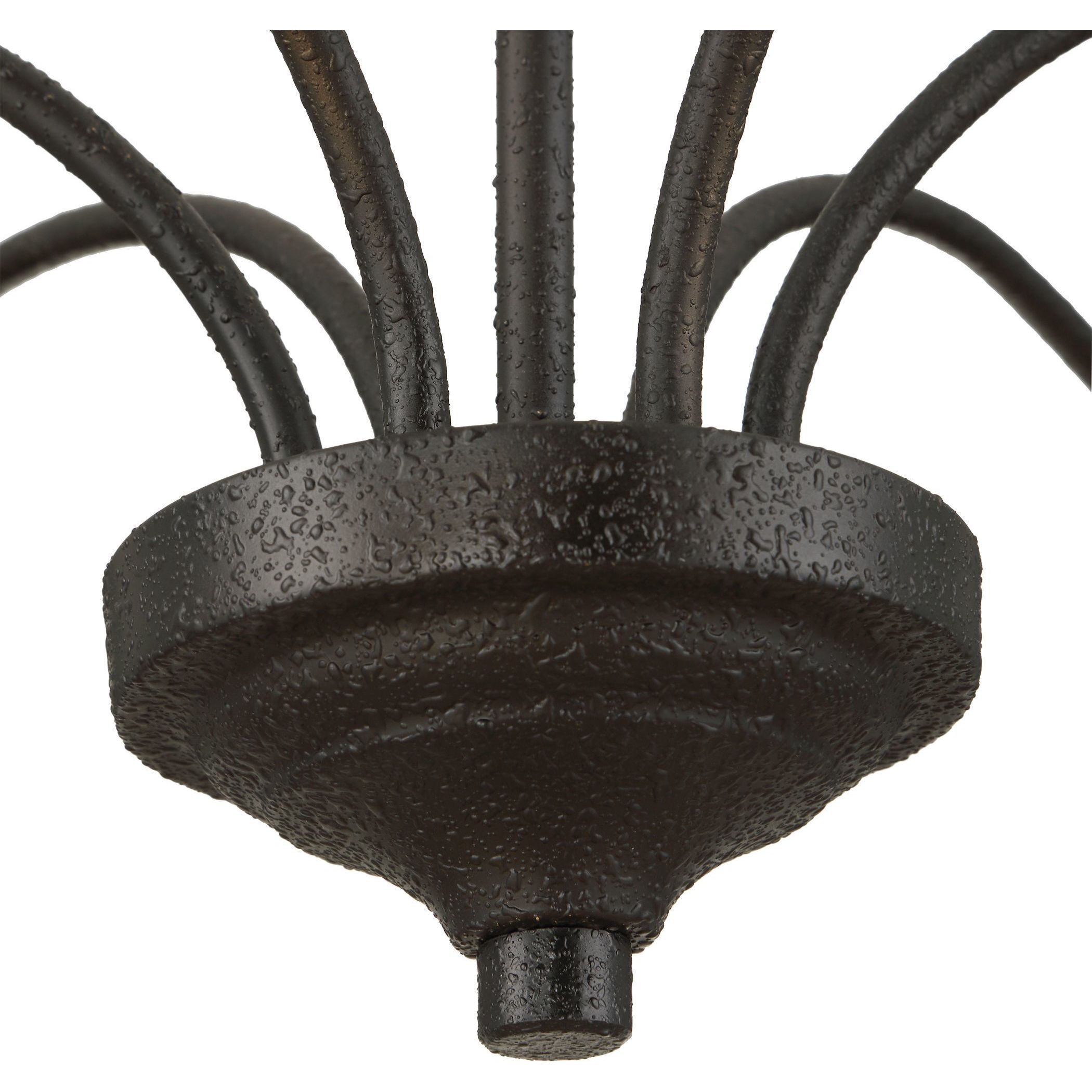 Warwick 6 Light 41.5 inch Black and Gold Textured Chandelier Ceiling Light