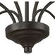 Warwick 6 Light 41.5 inch Black and Gold Textured Chandelier Ceiling Light