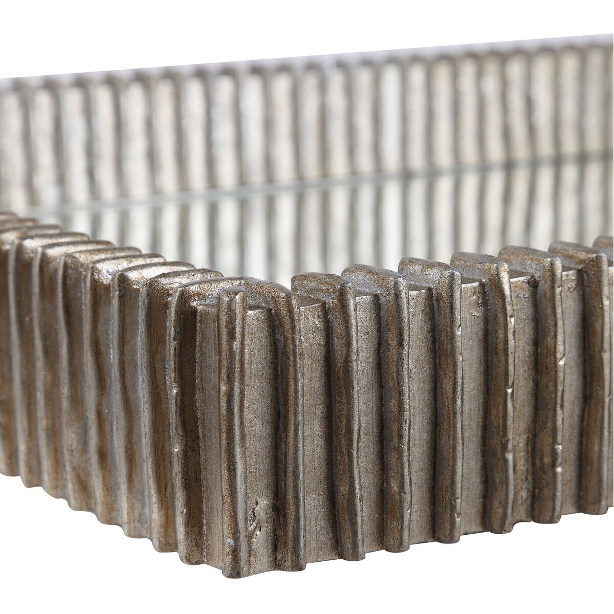 Talmage Silver Leaf and Mirror Tray