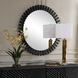 Jael 42.88 X 42.88 inch Satin Black and Polished Gold Mirror