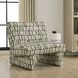 Willa Moss Green and Off-White Accent Chair