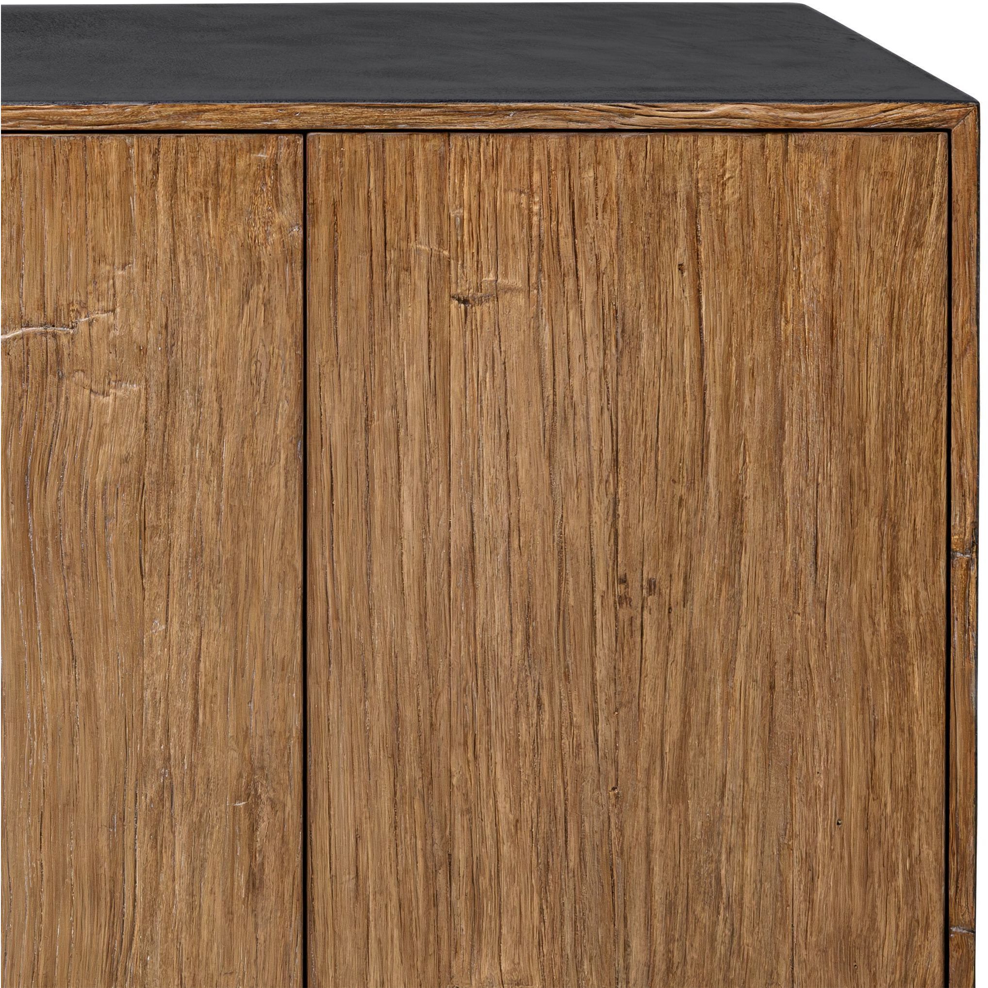 Kelvin 90.25 inch Teak Wood Media Console