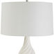 Twisted Swirl 32 inch 150.00 watt Textured Chalk White Glaze and Polished Nickel Table Lamp Portable Light