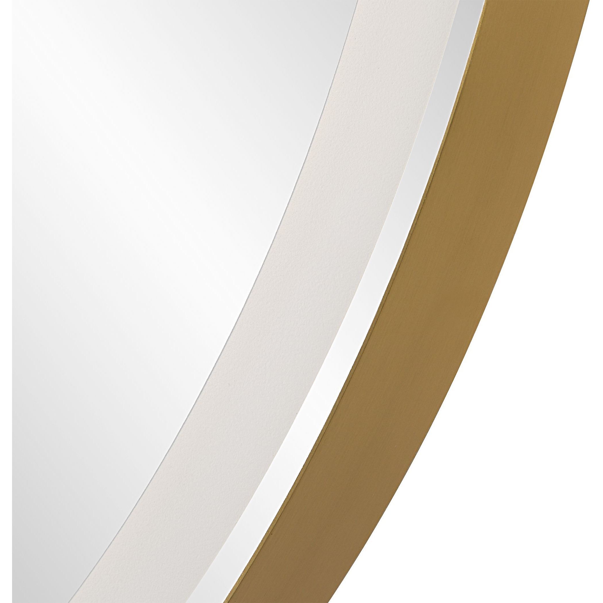 Crofton 32 X 32 inch Plated Brushed Brass LED Lighted Mirror