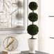 Preserved Boxwood Green and Chalk White Triple Topiary