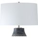Natchez 26.25 inch 150.00 watt Distressed Charcoal Ceramic and Brushed Nickel Table Lamp Portable Light