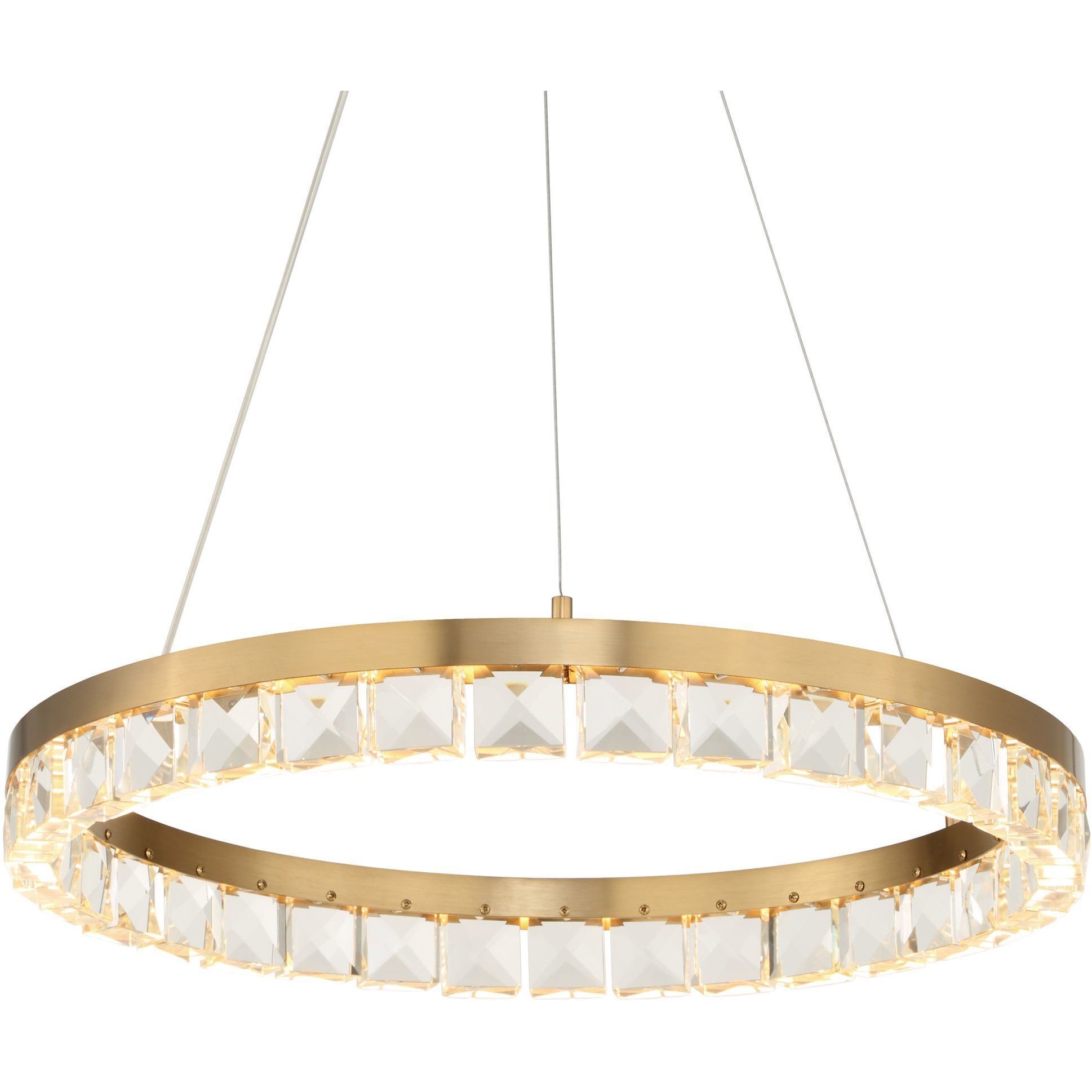 Segovia 28 inch Warm Brass Chandelier Ceiling Light