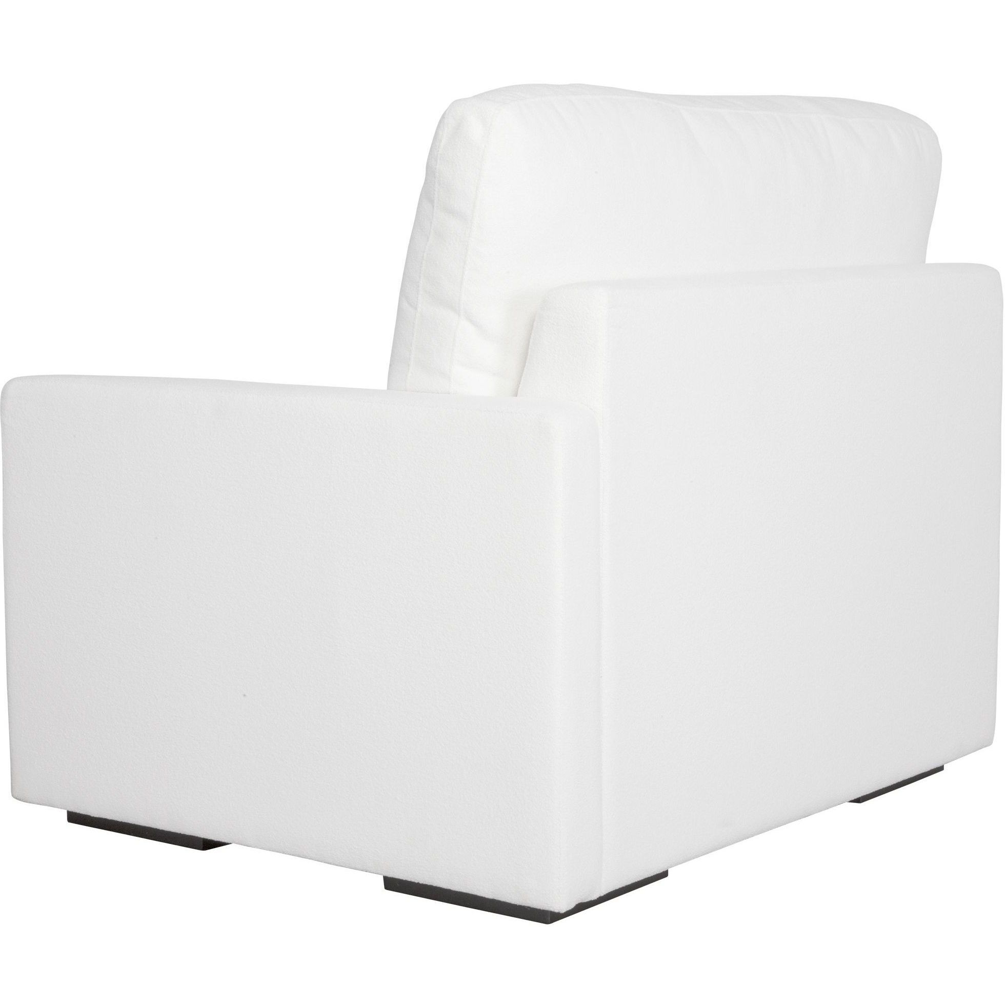 Refuge Arctic White Polyester Sofa, Right Arm Facing