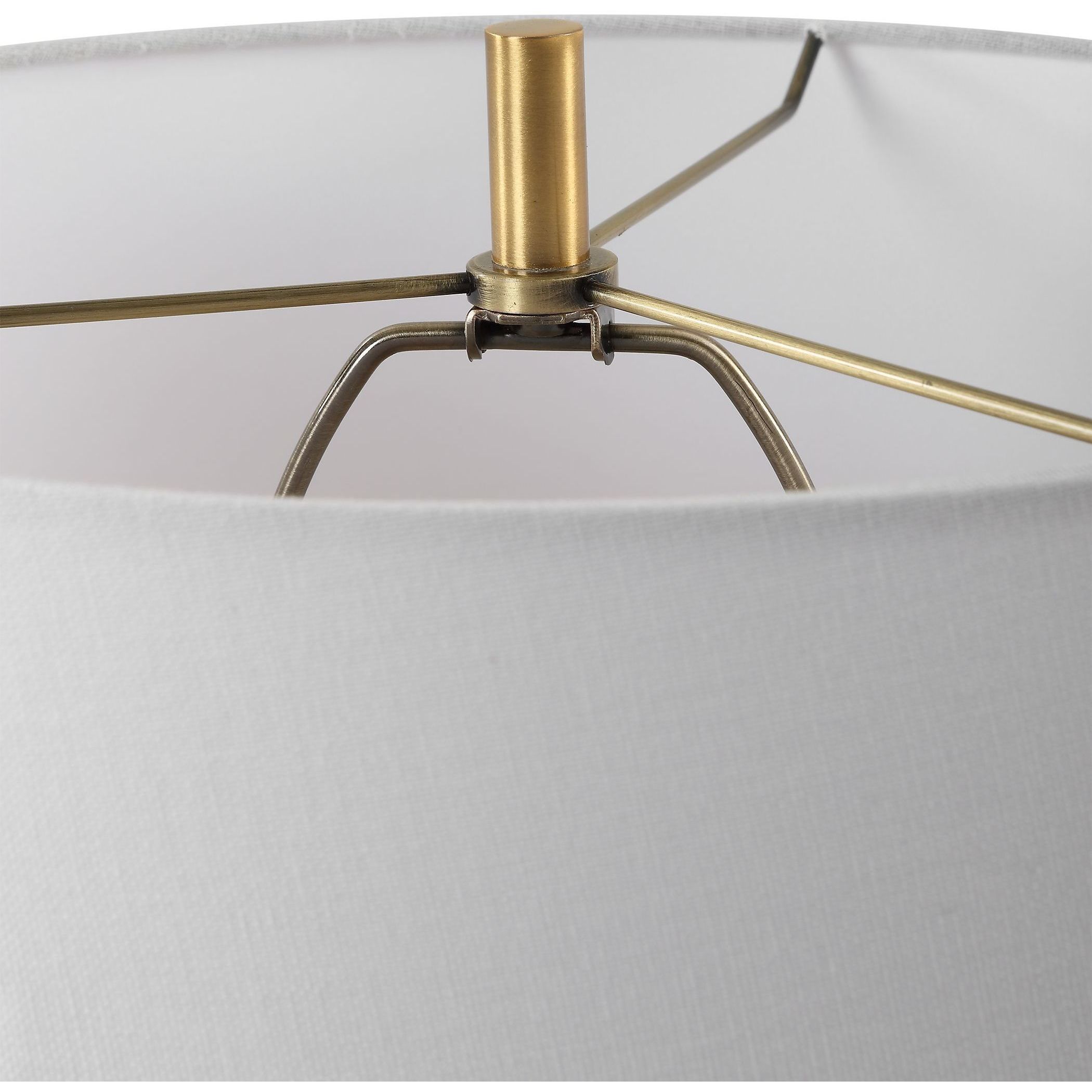 Lynna 22.5 inch 150.00 watt Ivory Stone and Brass Table Lamp Portable Light