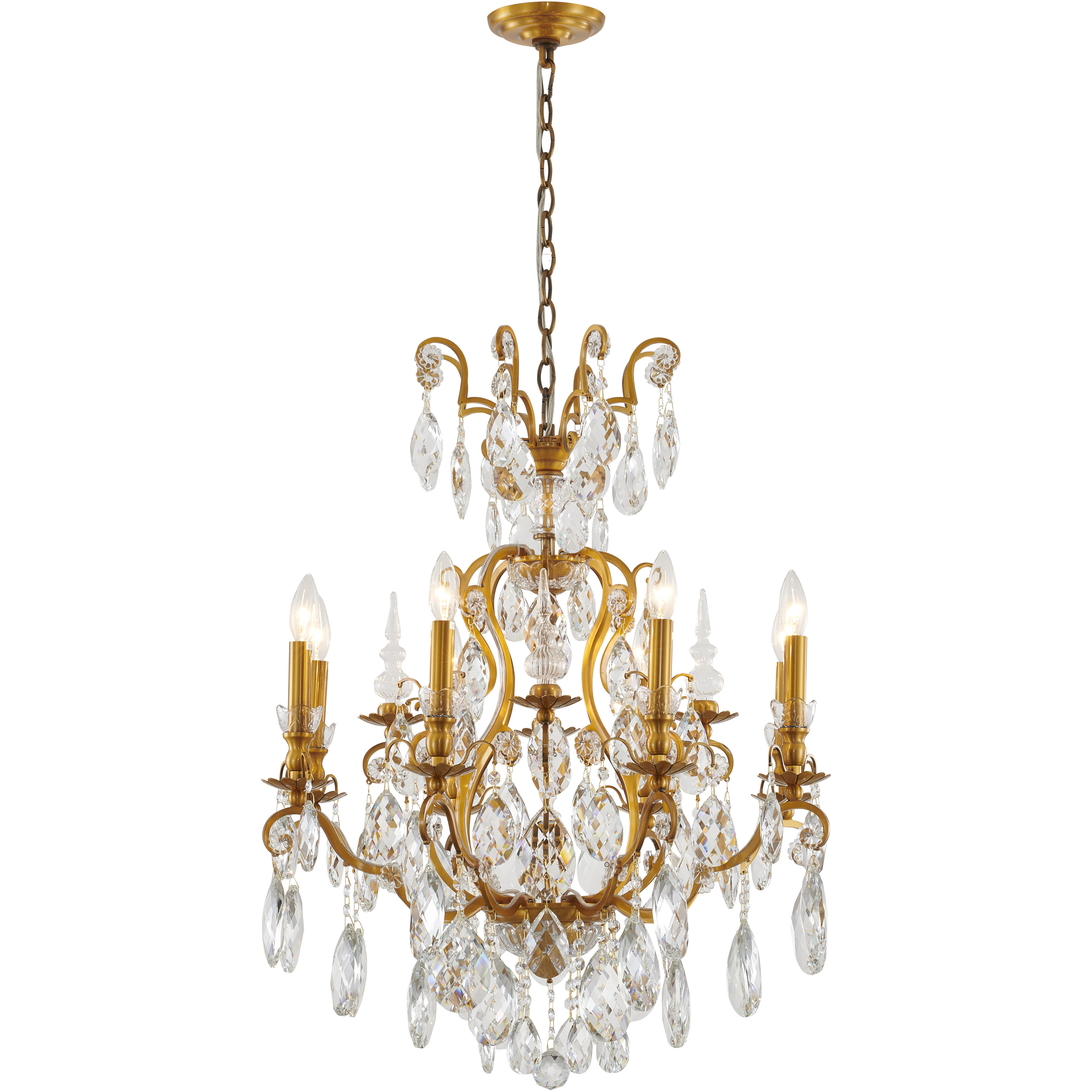 Canada 8 Light 25.9 inch Brass Chandelier Ceiling Light