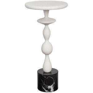 Inverse 24 X 11 inch White and Black Marble Drink Table