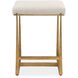Midas 26 inch Textured Antique Gold and Driftwood Toned Polyester Counter Stool