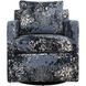 Tisdell White and Gray and Indigo Swivel/Glider Chair