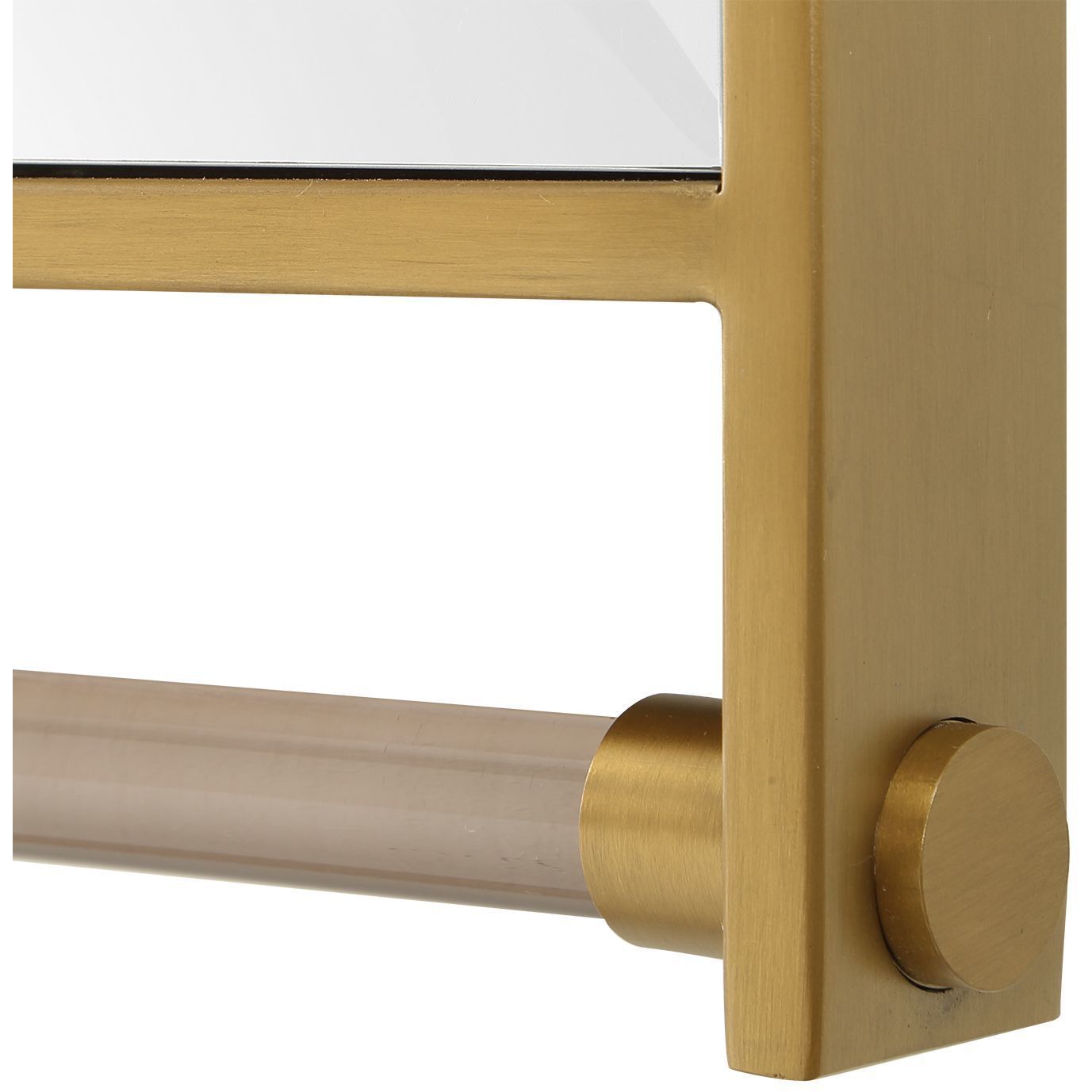 Ripoll 45.75 X 31.25 inch Antique Brass and Amber Acrylic Mirror