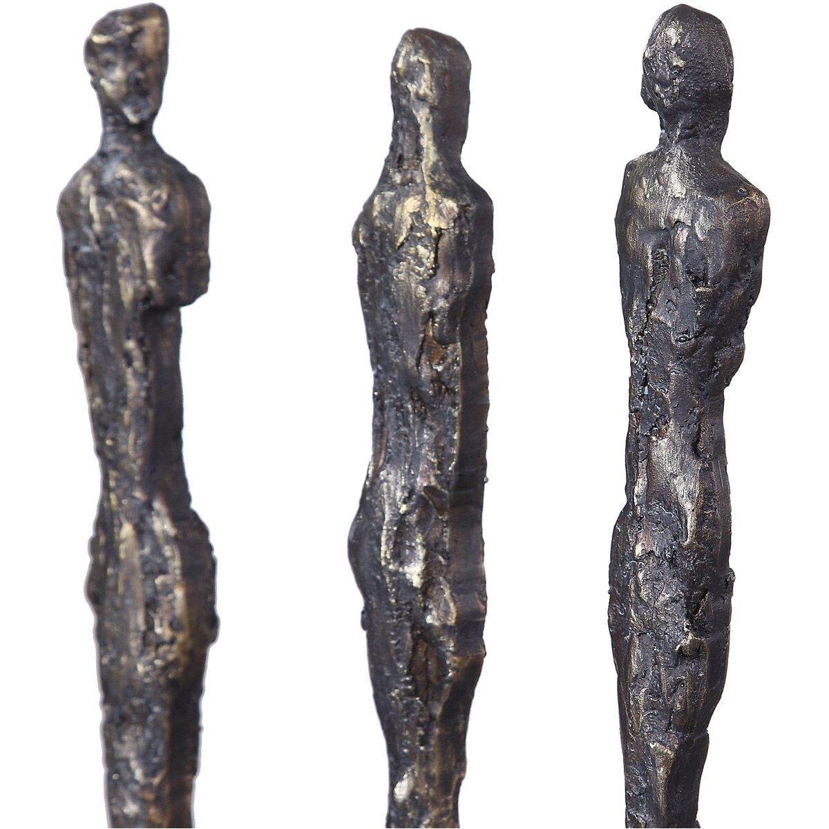 Stand Together Aged Gold and Aged Black Figurine