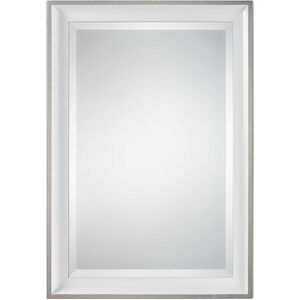 Lahvahn 34 X 24 inch White Silver Wall Mirror