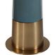 Riccardi 67.5 inch 150 watt Smokey Blue Glaze and Antique Brass Floor Lamp Portable Light