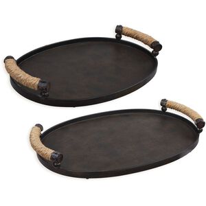 Viggo Rustic Oxidized Bronze with Natural Rope Trays