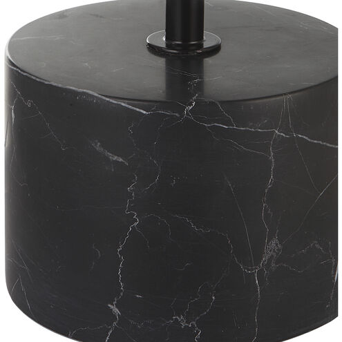 Runway 28 inch 25.00 watt Steel and Black Marble Accent Lamp Portable Light