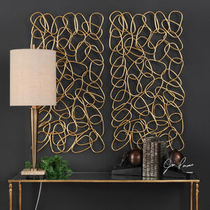 In the Loop Hand Forged Iron Gold Wall Art