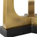 Crossroads 32.5 inch 150.00 watt Antique Brass and Black Marble Table Lamp Portable Light