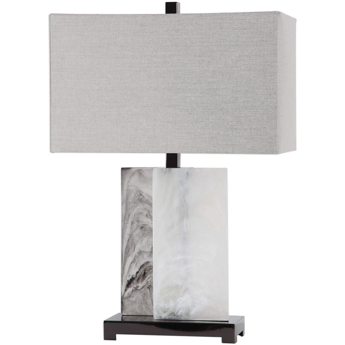Vanda 26 inch 150 watt Stone and Polished Nickel Table Lamp Portable Light