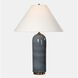 Mayetta 27.75 inch 100 watt Deep Blue Glaze and Plated Antique Brass Table Lamp Portable Light