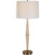 Palu 37.5 inch 150.00 watt Light Beige Travertine and Plated Brushed Brass Table Lamp Portable Light