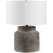 Benedet 23.25 inch 150 watt Aged Dark Gray Wash with Light Brown Undertones Table Lamp Portable Light