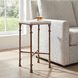 Penelope 24 X 12 inch White Marble and Antique Brass Accent Table