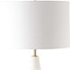 Quite The Buzz 65.5 inch 150.00 watt Textured White Ceramic and Antique Brass Floor Lamp Portable Light