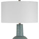 Delta 29 inch 100.00 watt Light Aqua Glaze with Brushed Nickel Details Table Lamp Portable Light
