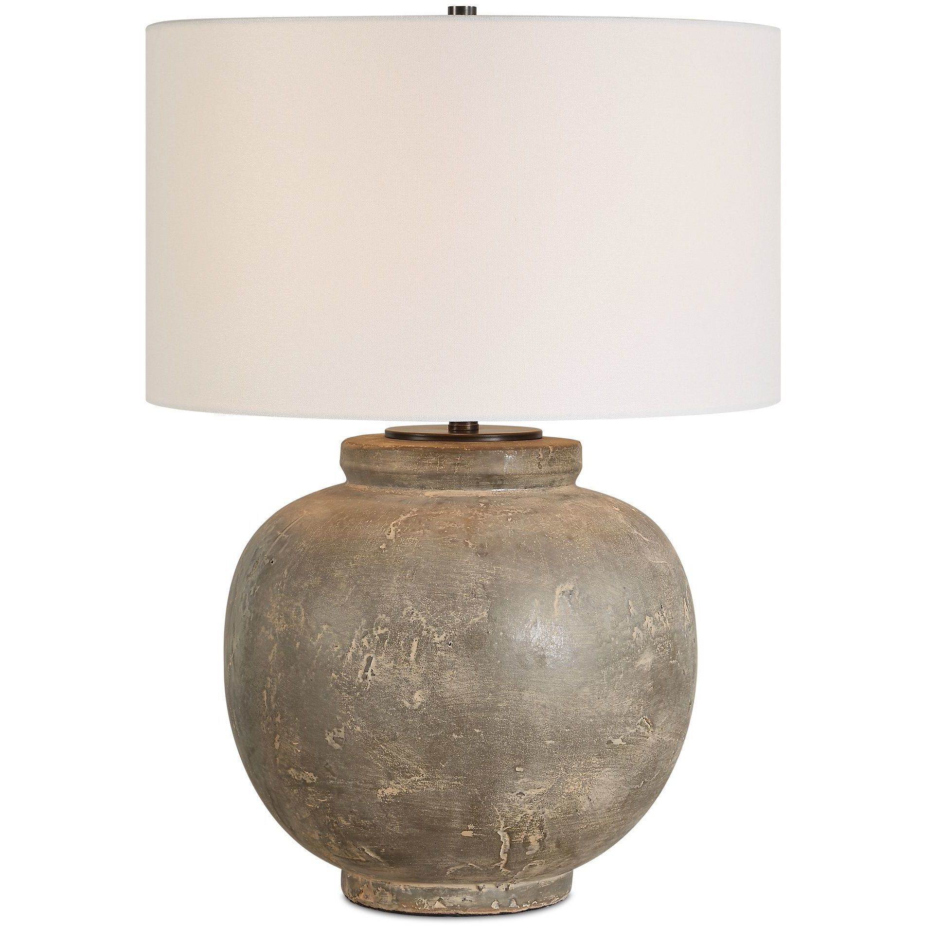 Rock 26.5 inch 150.00 watt Warm Gray and Light Rust Brown Wash Table Lamp Portable Light