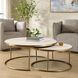 Aragon 40 X 17.5 inch Brass and Faux White Shagreen Coffee Tables, Set of 2