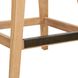Klismos 38.25 inch Textured Off-white Fabric and Natural Oak Counter Stool