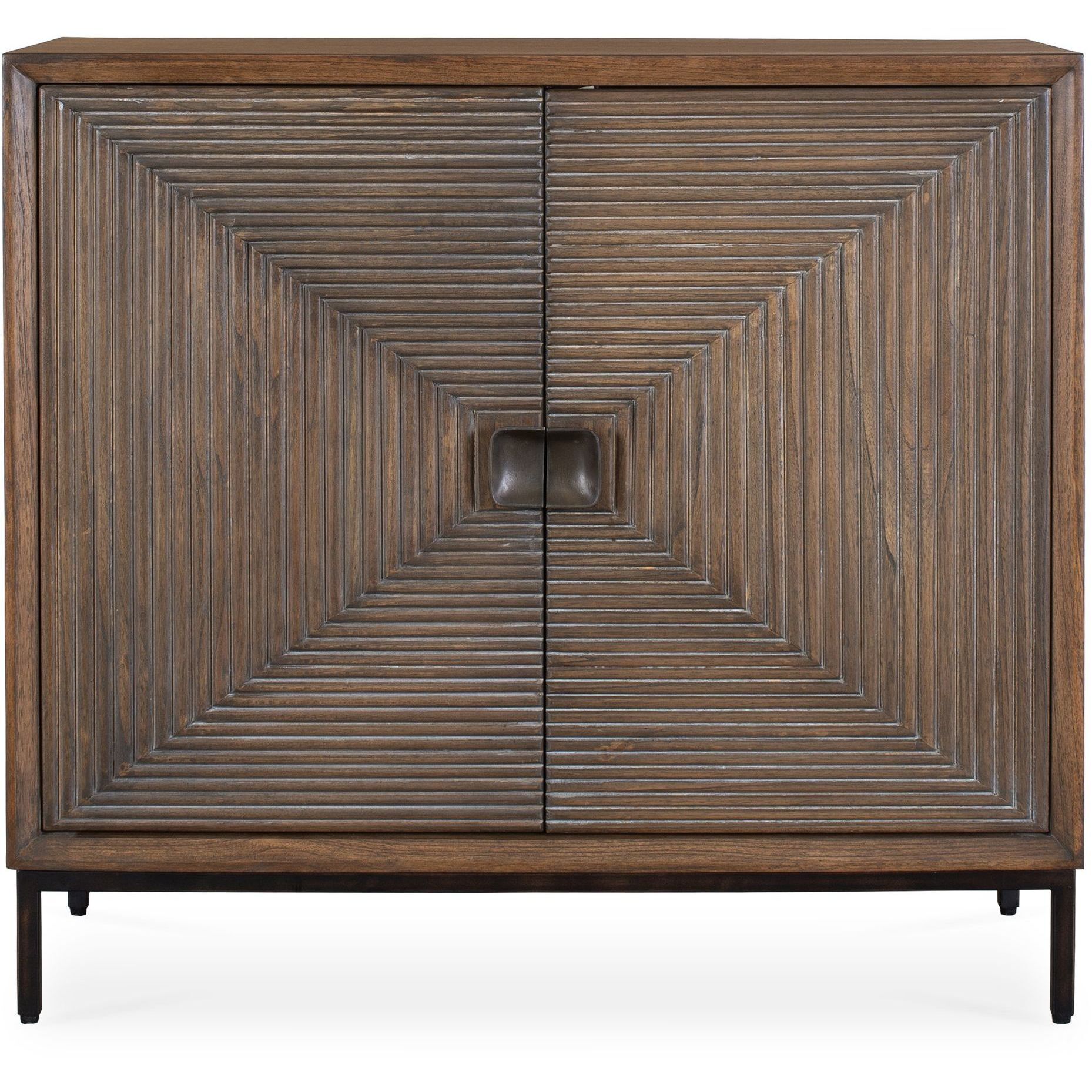 Bottom Line Mindi Wood and Bronze 2 Door Cabinet