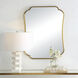 Athena 32 X 24 inch Brushed Brass Mirror