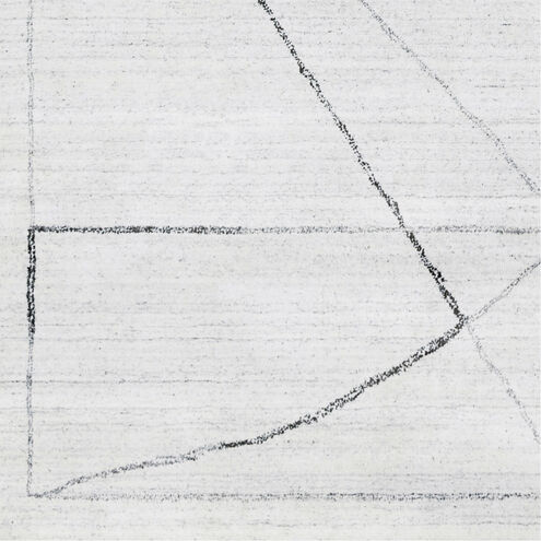 Costilla 156 X 108 inch White and Charcoal Tones with Black Rug, 9ft x 13ft