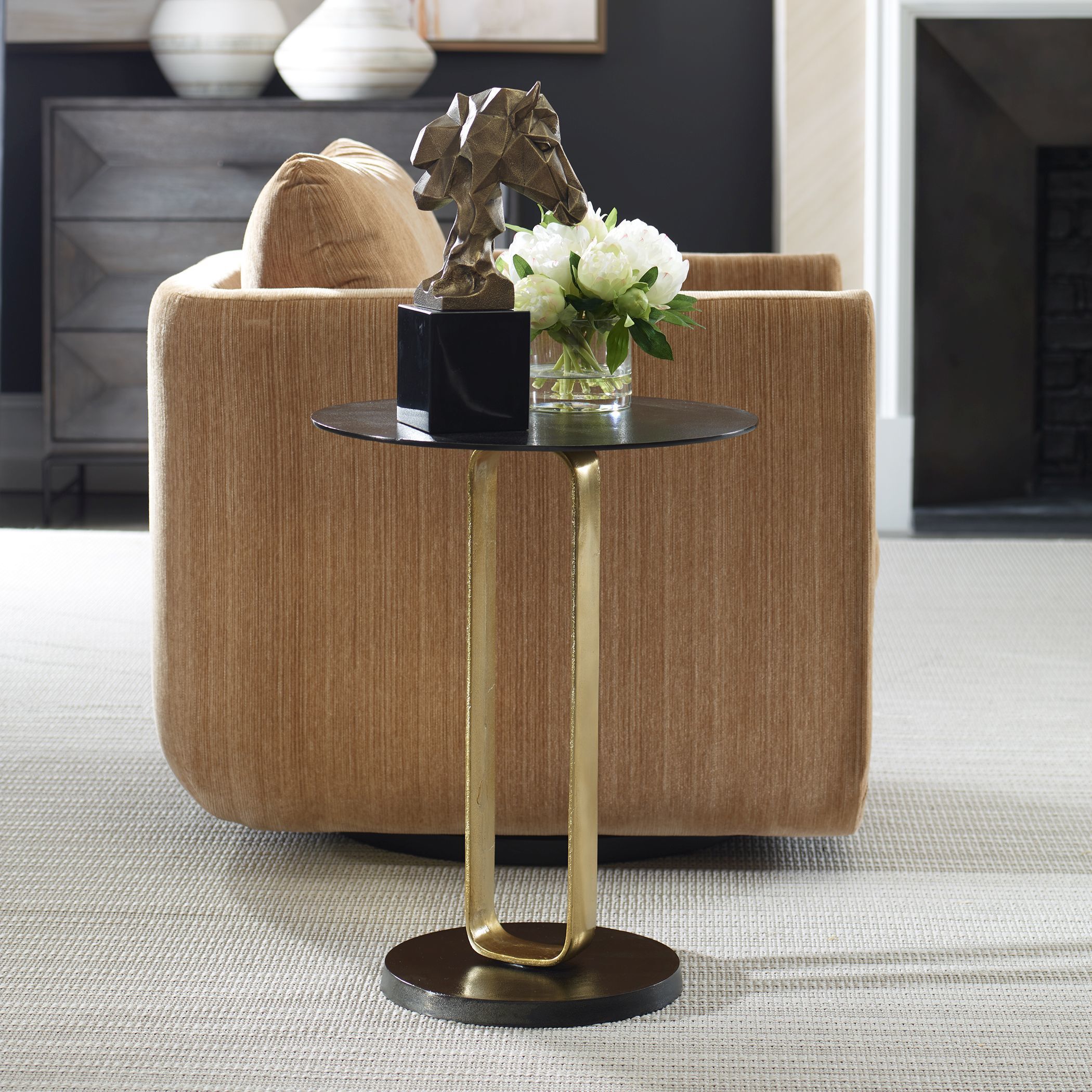 Aperture 23 X 17.3 inch Brass and Brass Accent Table