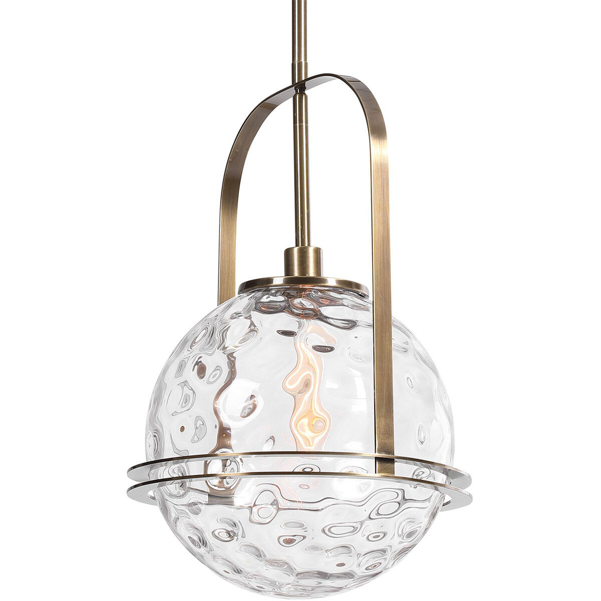 Mimas 1 Light 13 inch Antique Brass Pendant Ceiling Light