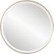 Crofton 32 X 32 inch Plated Brushed Brass LED Lighted Mirror