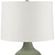 Dulcich 28.75 inch 150 watt Green Glaze and Antique Brass Table Lamp Portable Light